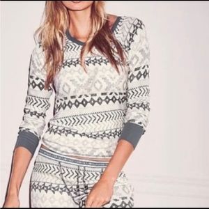Victoria’s Secret pajama top geometric print